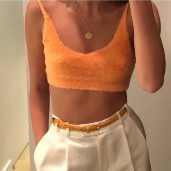 For Love and Lemons Fuzzy Crop Top - Picture 1 of 4
